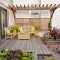 Home garden design inspiration with wooden deck